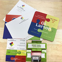 folding business card and brand stationery