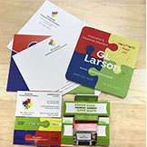 folding business card and brand stationery