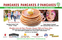 local pancake charity event flyer design
